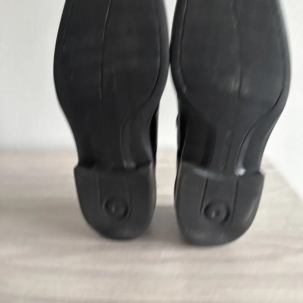 Ecco Austin Men Dress Shoes Black Size 43 US 9 Leather Oxford Square Toe Lace Up